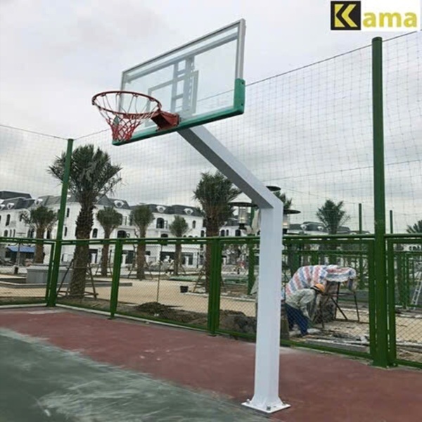 Trụ bóng rổ cố định KAMA 1515 bảng kính cường lực